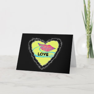 Cartes Pour Fêtes Annuelles Lèvres roses et un mot balon ou langue