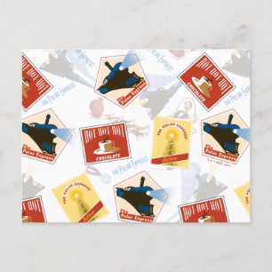 Cartes Pour Fêtes Annuelles L'Express polaire Motif d'autocollant rétro
