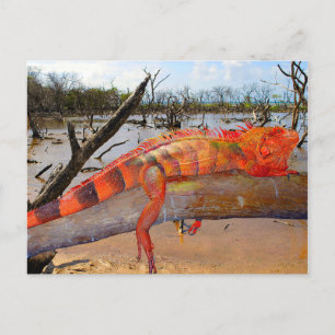 Cartes Pour Fêtes Annuelles Lézard orange et noir en Margarita