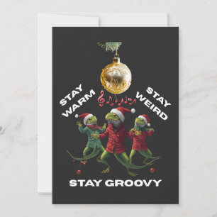 Cartes Pour Fêtes Annuelles Lézards Groovy