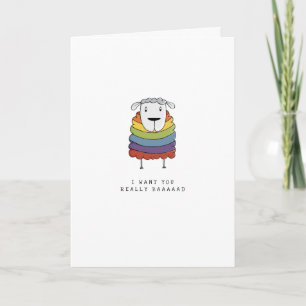 Cartes Pour Fêtes Annuelles LGBT   Saint Valentin   Mouton   fierté  