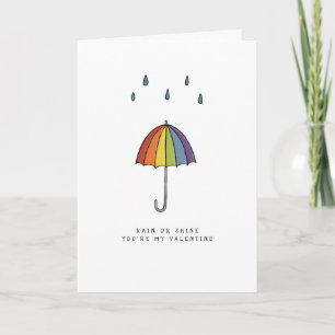 Cartes Pour Fêtes Annuelles LGBT Saint valentin Parapluie fierté