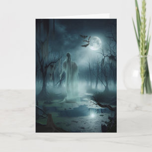Cartes Pour Fêtes Annuelles L'Halloween du marais hanté