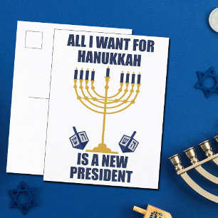Cartes Pour Fêtes Annuelles L'Hanoukka politique juive anti-Trump drôle
