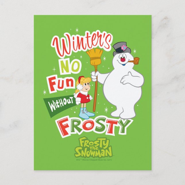 Cartes Pour Fêtes Annuelles L'hiver ne s'amuse pas sans Frosty le Snowman™ (Devant)