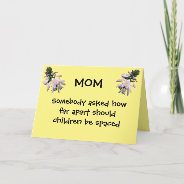 CARTES POUR FÊTES ANNUELLES L'HUMOUR DE LA FÊTE DES MÈRES  (Devant)