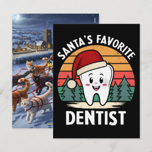 Cartes Pour Fêtes Annuelles L'hygiéniste dentaire préféré du Père Noël sauve N