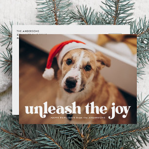 Cartes Pour Fêtes Annuelles Libérez la photo Joy Dog
