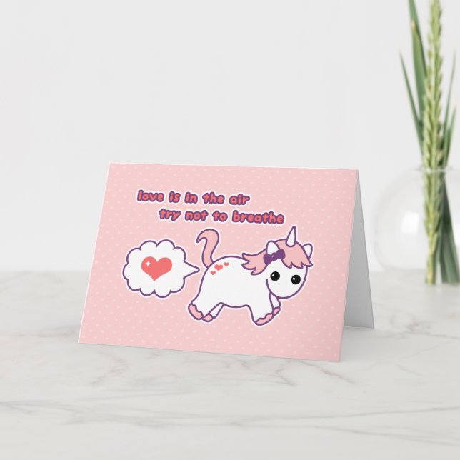 Cartes Pour Fêtes Annuelles Licorne mignonne Valentine (Devant)