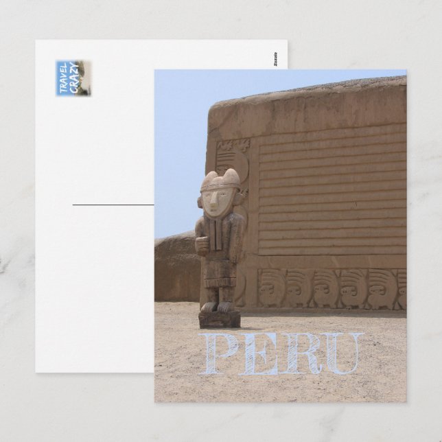 Cartes Pour Fêtes Annuelles Lieu historique de Chan Chan, Pérou (Devant / Derrière)