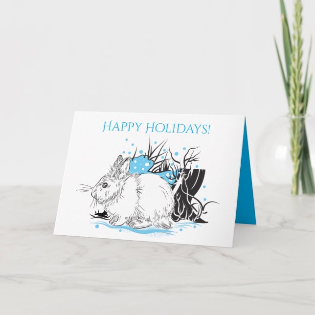 Cartes Pour Fêtes Annuelles Lièvre (Devant)