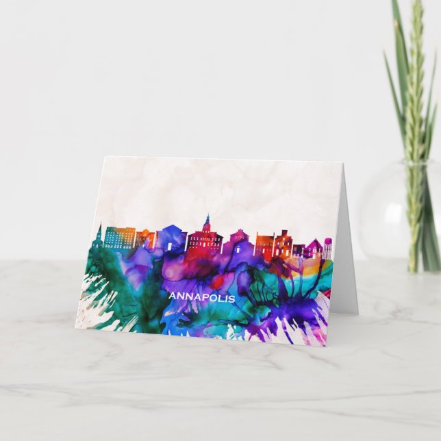 Cartes Pour Fêtes Annuelles Ligne aérienne d'Annapolis (Devant)