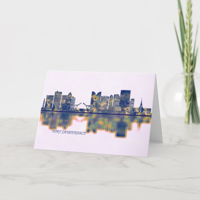 Cartes Pour Fêtes Annuelles Ligne aérienne de Fort Lauderdale (Devant)