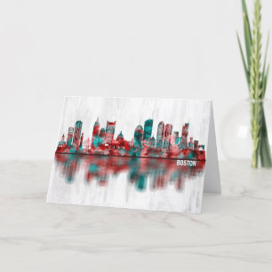 Cartes Pour Fêtes Annuelles Ligne aérienne du Massachusetts de Boston