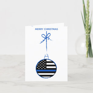 Cartes Pour Fêtes Annuelles Ligne Bleue Mince Police de Noël 