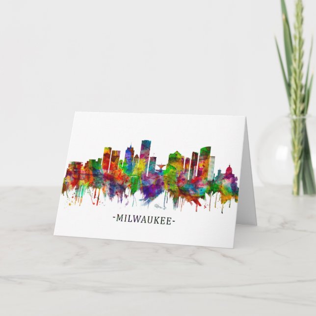 Cartes Pour Fêtes Annuelles Ligne de Milwaukee (Devant)