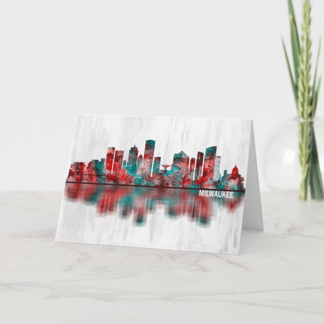 Cartes Pour Fêtes Annuelles Ligne de Milwaukee (Devant)