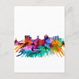 Cartes Pour Fêtes Annuelles Ligne Skyline Iowa City