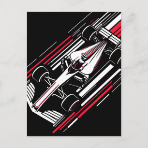 Cartes Pour Fêtes Annuelles Lignes de vitesse de voiture de course de formule