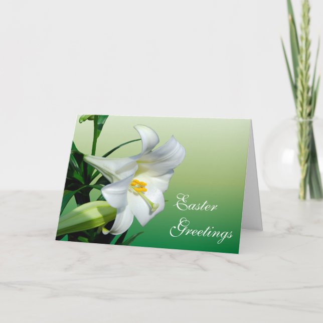 Cartes Pour Fêtes Annuelles Lily de Pâques (Devant)