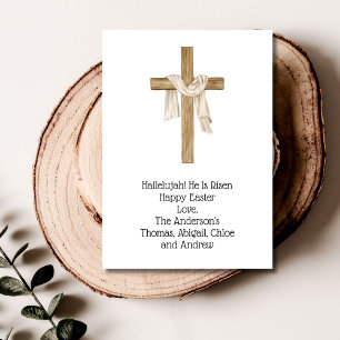 Cartes Pour Fêtes Annuelles Linceul de croix de Pâques Religieux Chrétien