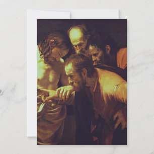 Cartes Pour Fêtes Annuelles L'Incrédulité de Saint Thomas par Caravaggio