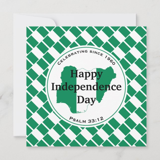 Cartes Pour Fêtes Annuelles L'INDÉPENDANCE NIGÉRIENNE Célébrant le Nigeria (Devant)