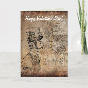 Cartes Pour Fêtes Annuelles L'inventeur de Steampunk lunettes Heureuse Sainte-