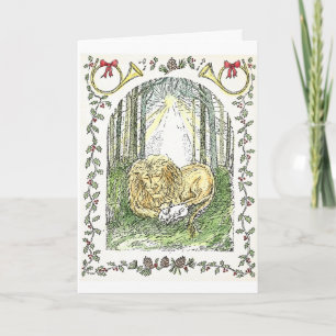 Cartes Pour Fêtes Annuelles Lion et agneau