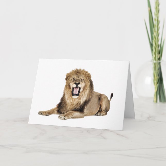CARTES POUR FÊTES ANNUELLES LION HISTOIRE (Devant)