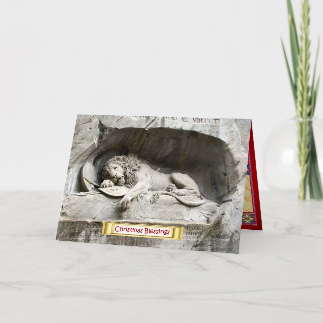 Cartes Pour Fêtes Annuelles Lion Monument, Lucerne (Devant)