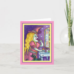 CARTES POUR FÊTES ANNUELLES LIPSTICCH DE TÉMOIN, PARFUME & NAIL POLISH, FUNNY 