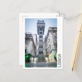 Cartes Pour Fêtes Annuelles Lisbonne Portugal Retro Ascenseur de vacances Souv