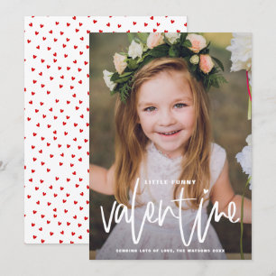 Cartes Pour Fêtes Annuelles Little Funny Valentine Lettering Valentine's Day