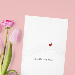Cartes Pour Fêtes Annuelles Little Love Note Belle musique Saint Valentin