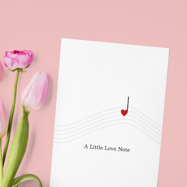 Cartes Pour Fêtes Annuelles Little Love Note Belle Musique Toutes les occasion (Créateur téléchargé)