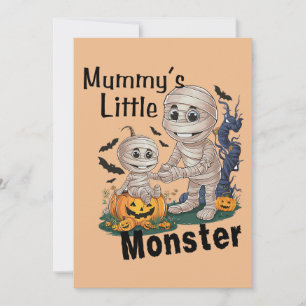 Cartes Pour Fêtes Annuelles Little Monster de la mignonne maman Fête d'Hallowe