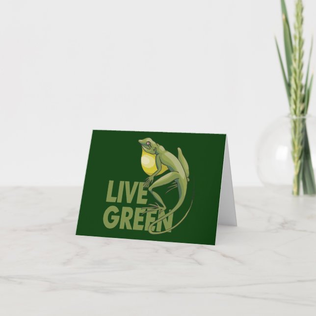 Cartes Pour Fêtes Annuelles Live Green (Devant)