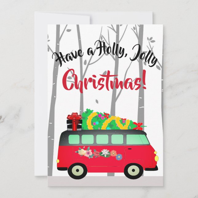 Cartes Pour Fêtes Annuelles Livraison de Noël Van Christmas Card (Devant)