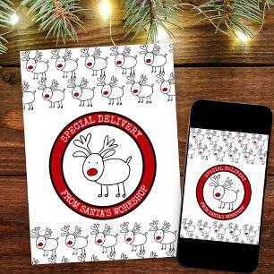 Cartes Pour Fêtes Annuelles Livraison spéciale de Santas Atelier Personnalisé