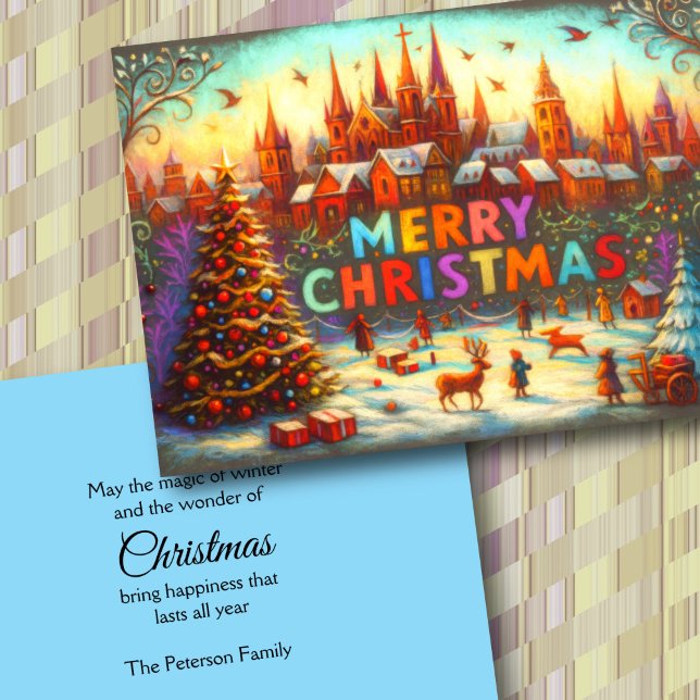 Cartes Pour Fêtes Annuelles Livre artistique Village de Noël (Créateur téléchargé)