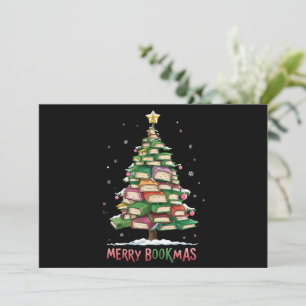 Cartes Pour Fêtes Annuelles Livre de Noël Lover Tree Librairie Joyeux Bookmas