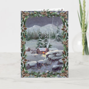 CARTES POUR FÊTES ANNUELLES LIVRES CABINE ET FIR DE SHARON SHARPE