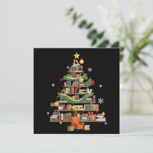 Cartes Pour Fêtes Annuelles Livres de Noël Arbre Amoureux des Livres Enseignan