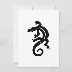 Cartes Pour Fêtes Annuelles Lizard tribal