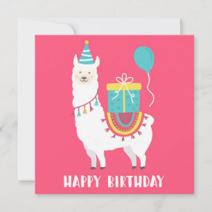 Cartes Pour Fêtes Annuelles Llama d'anniversaire