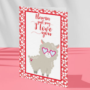 Cartes Pour Fêtes Annuelles Llama Dis seulement je t'aime Saint-Valentin