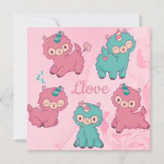 Cartes Pour Fêtes Annuelles Llama Love