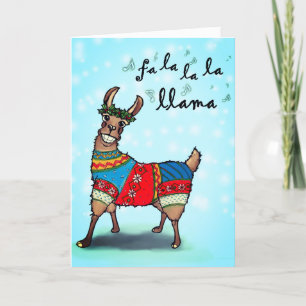 Cartes Pour Fêtes Annuelles Llama moche