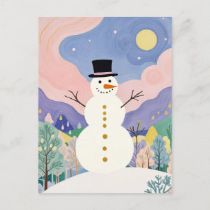 Cartes Pour Fêtes Annuelles L'observateur enthousiaste de l'hiver